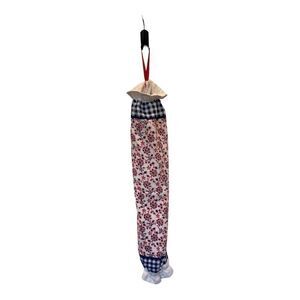 Handmade Plastic Bag Holder- Red White & Blue Floral